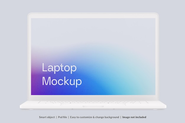 Laptopscherm Mockup Clay-versie