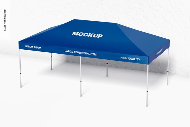 PSD large advertising tent mockup, right view