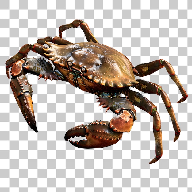 PSD large crab on white background