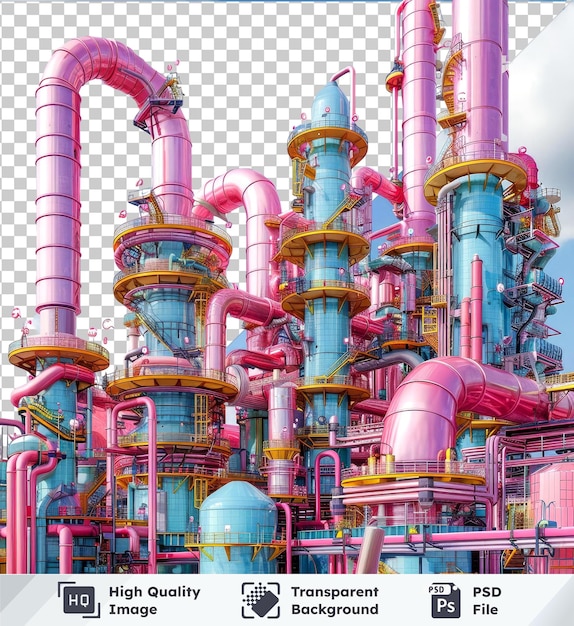 PSD large daylight refinery complex with pipelines generative ai