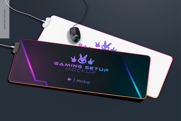 PSD large gaming mouse pad mockup