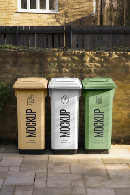 PSD large garbage bin mockup