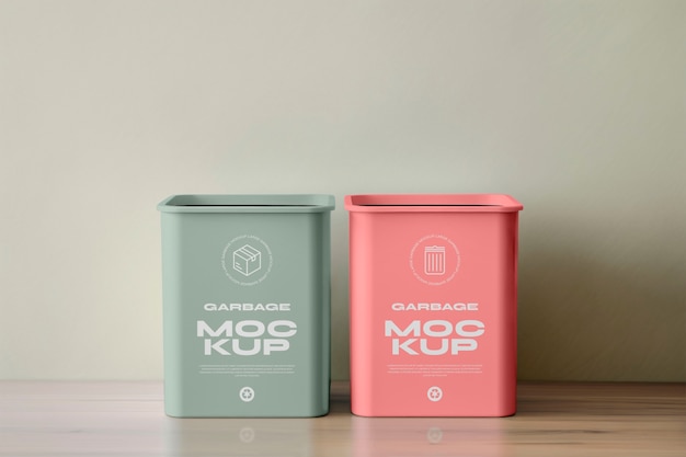 PSD large garbage bin mockup