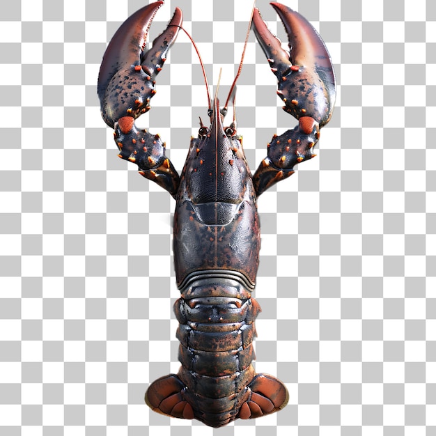 Large Lobster on White Background