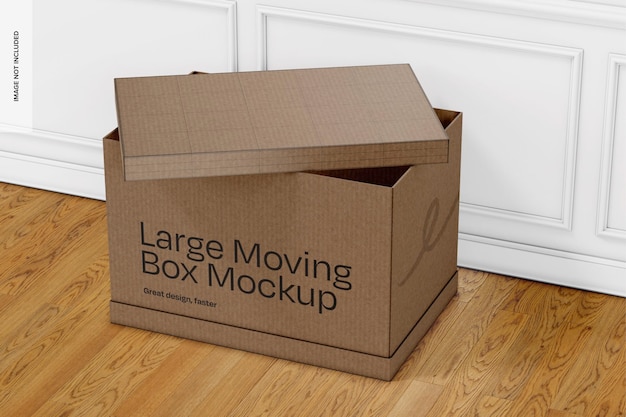 Large moving box mockup perspective