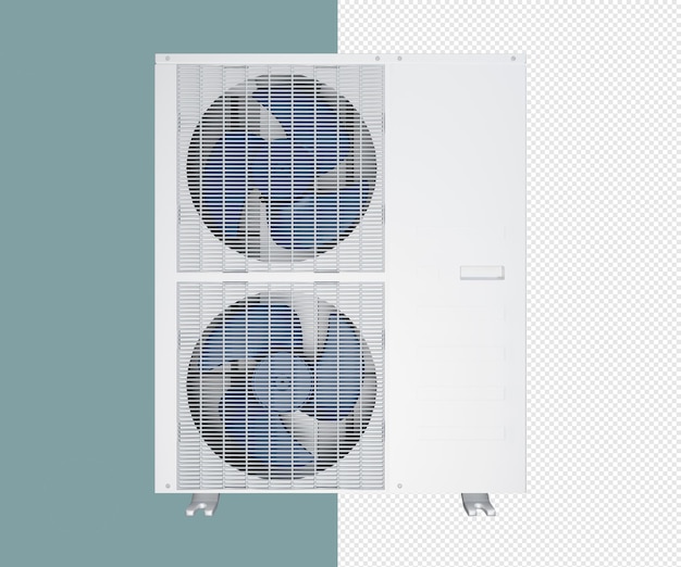 PSD large outdoor air conditioner unit transparent background 3d