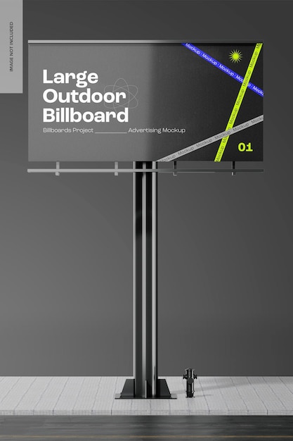 large outdoor billboard mockup front view
