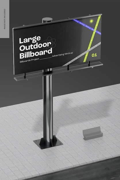 Large outdoor billboard mockup perspective