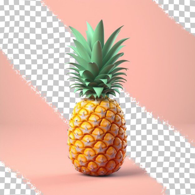 PSD large pineapple on the ground