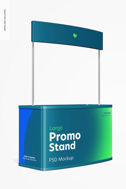 PSD mockup di stand promozionale grande, vista a destra