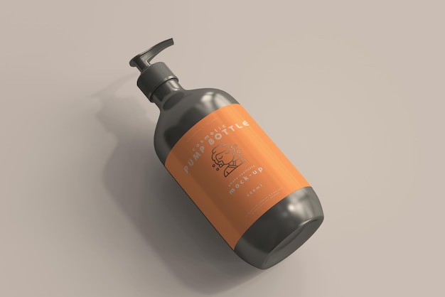 Large pump bottle mockup