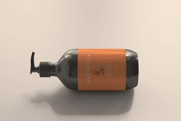 Large Pump Bottle Mockup