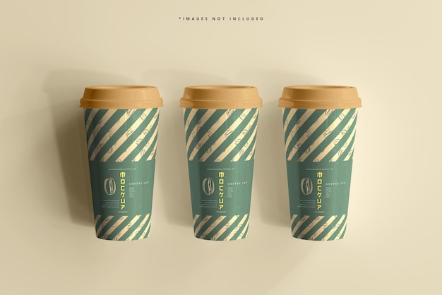 Large size biodegradable paper cup mockup