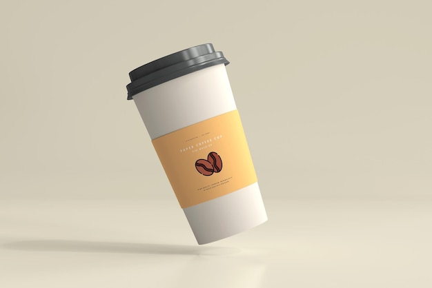 Mockup di tazza da caffè in carta di grandi dimensioni