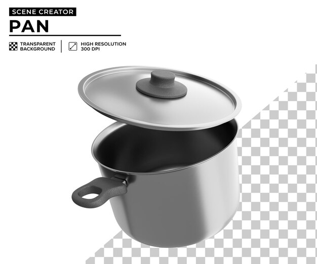 PSD large stainless steel pan for creating a scene