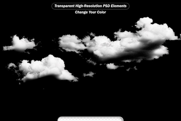 PSD large white clouds cloud isolated on black sky with fluffy white clouds cape texture