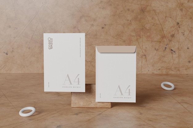 Large white envelope mockup