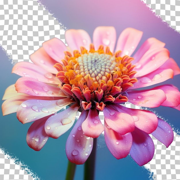 Large zinnia flowers transparent background