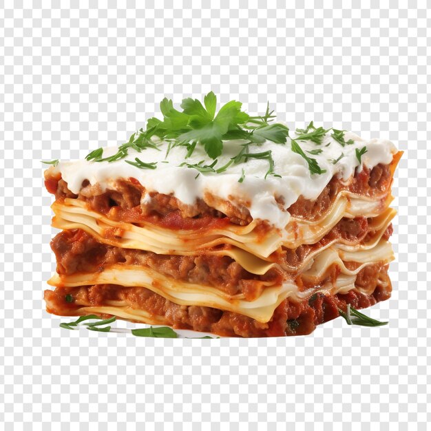 PSD lasagna isolata su sfondo trasparente