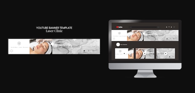 PSD laser clinic youtube banner template