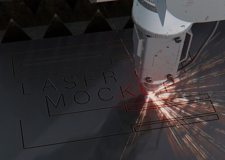 PSD laser engraving on metallic surface