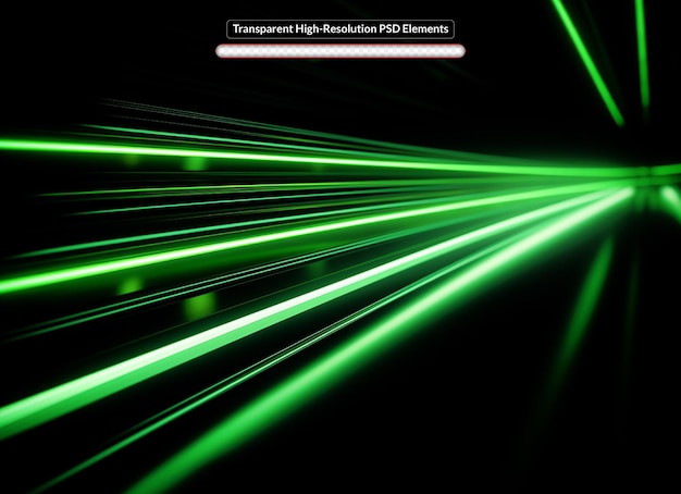 PSD laser illuminated from behind and the side into space