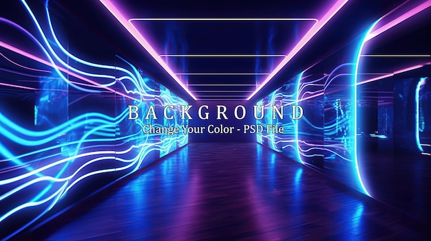 laser show night club interior generative ai