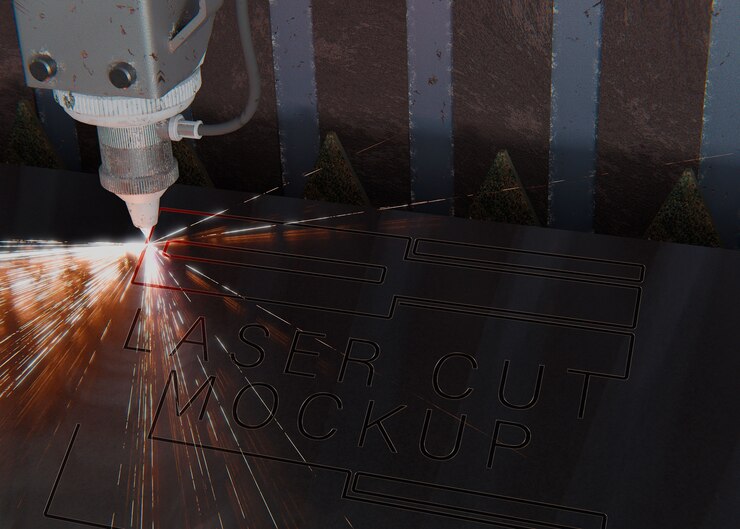 PSD lasergravering på metallisk overflate