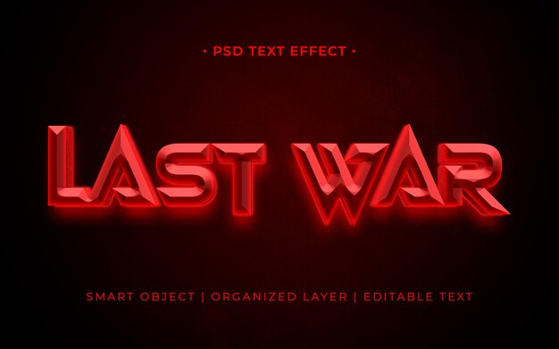 PSD last war text effect