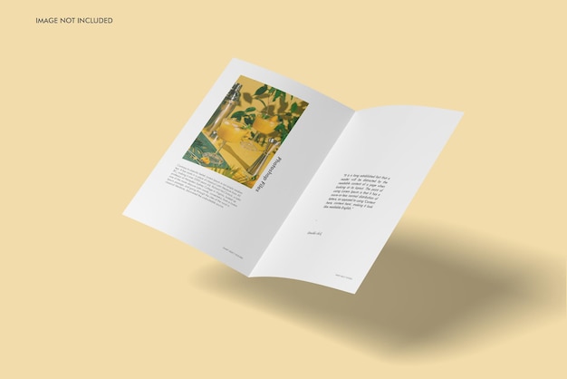 Latająca broszura A5 Bifold makieta
