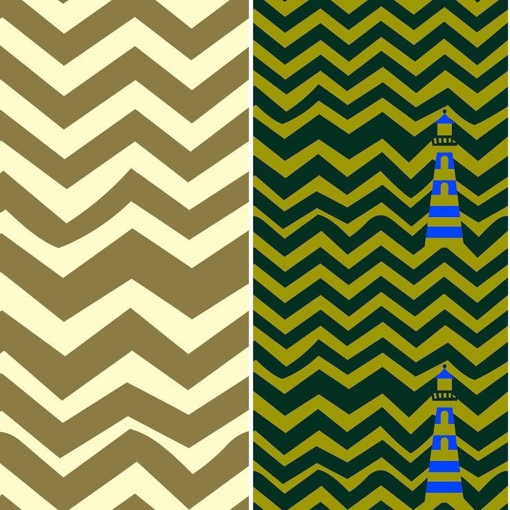 PSD latarnia z falową sylwetką zmieniającą się w rytmicznym stylu pa nature pattern vector designs