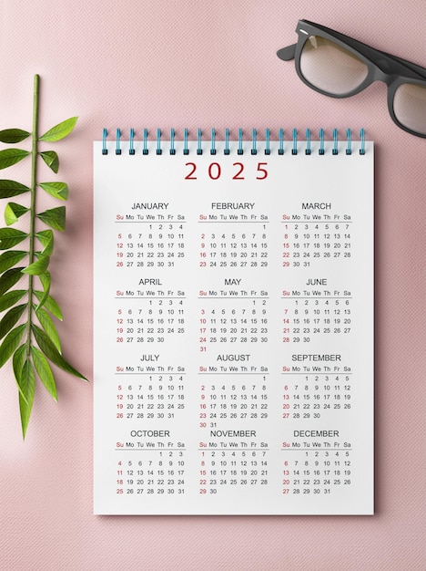 PSD latest calendar mockup