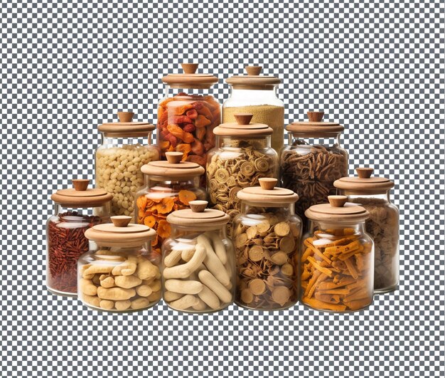 Latest chinese medicine jars isolated on transparent background