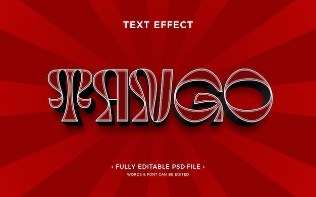 PSD latin dance text effect