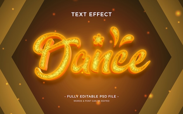 PSD Текстовый эффект латинского танца
