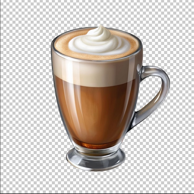 latte isolated on transparent background