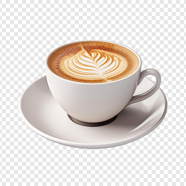 PSD latte isolated on transparent background