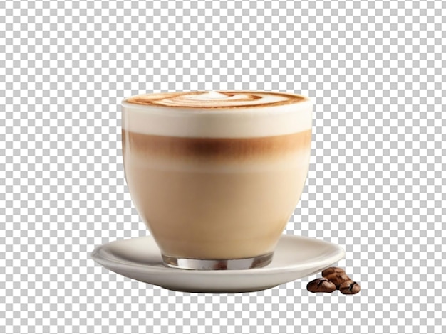 PSD latte isolated on transparent background