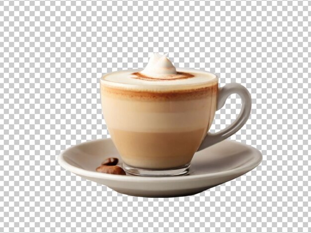 PSD latte isolated on transparent background