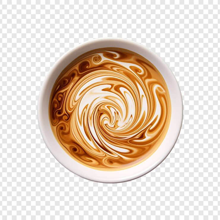 PSD latte izolowane na przezroczystym tle