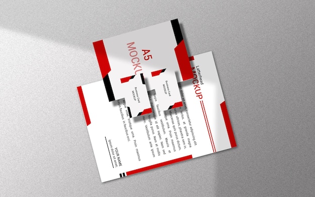 Latterhead mockup with business card