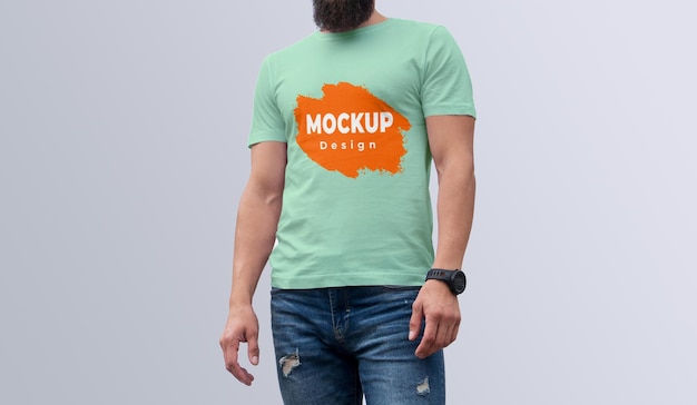 Łatwa do edycji makieta koszulki