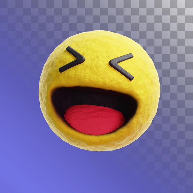 Laugh emoji 3d illustration