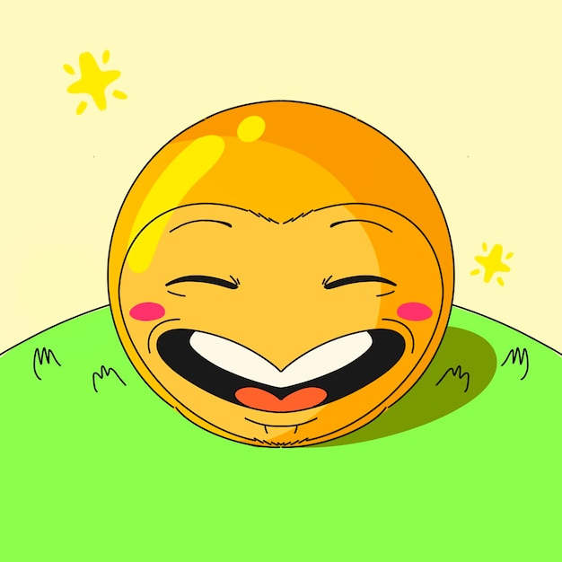 PSD laugh emoji illustration