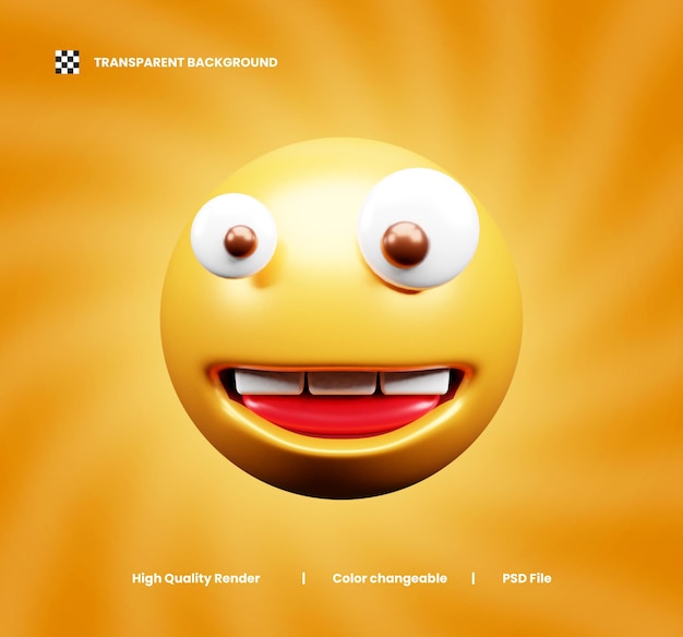 PSD laughing emoji 3d icon