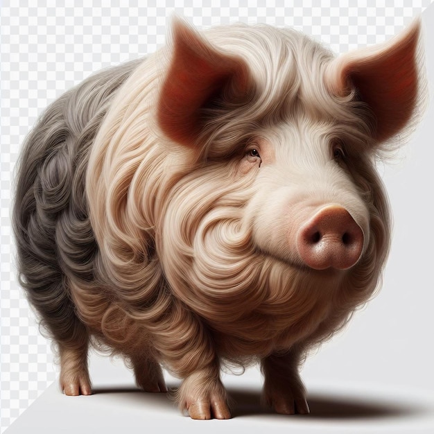 PSD Смеющаяся свинья улыбающееся животное изолировано на прозрачном фоне розовая свинья png свиной пик