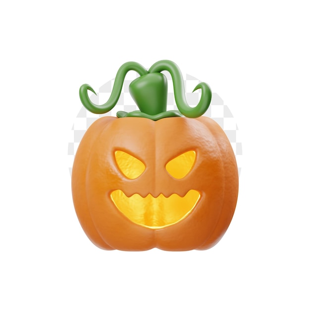 Laughing Pumpkin 3D Illustration