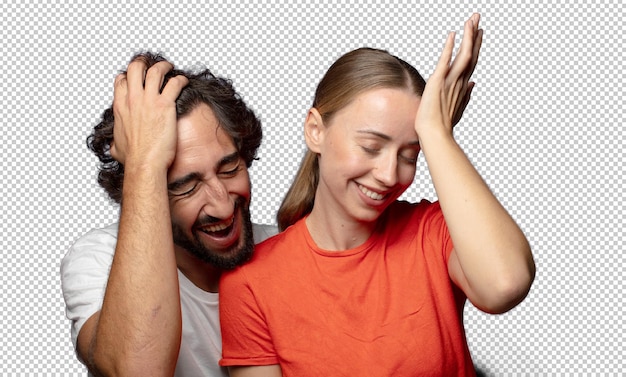 laughing and slapping forehead like saying doh i forgot or that was a stupid mistake