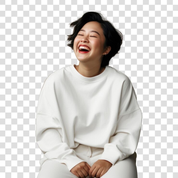 PSD 웃는 스웨터 어른처럼 보이네