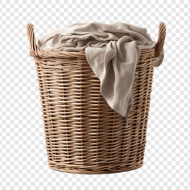 PSD laundry basket isolated on transparent background